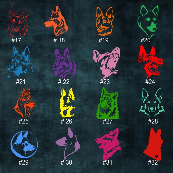 GERMAN SHEPHERD VINYL DECAL - 5-6" - Picture 2 of 8